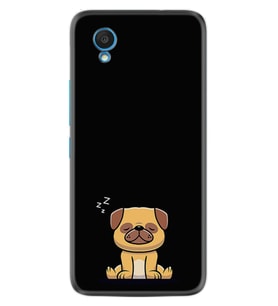 Alcatel 1 2022 Kılıf Resimli Desenli Silikon Platinium Series Uyuyan Köpek 1875