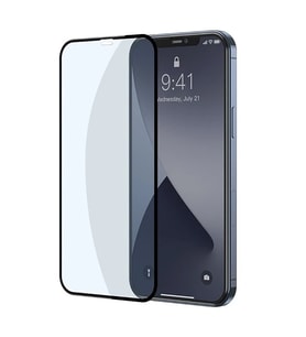 Baseus İPhone 12-12 Pro 0.3MM Full Anti Blue Light Tempered Cam Ekran Koruyucu 2Ade - SSSSSS9618-1