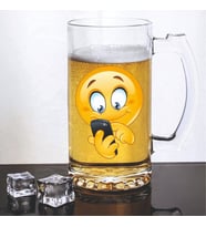 Emoji Baskılı bira Bardağı