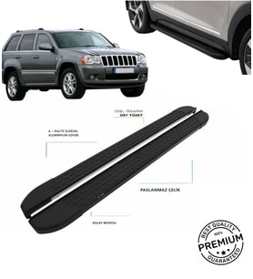 GRAND CHEROKEE 2005 2006 2007 2008 2009 2010 ARACA ÖZEL NEVADA SİYAH YAN BASAMAK