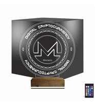 Luvivia Crypto Monero Coin 3D Lamba - Masa Gece Lambası