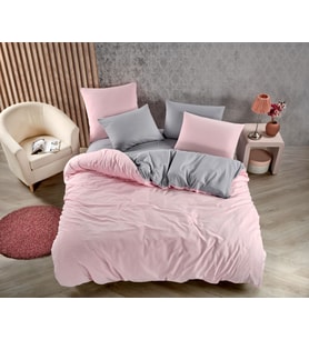 BEGENAL HOME PAMUKLU SATEN NEVRESİM TAKIMI / Çift Kişilik (Pudra)