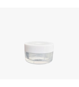 100ml şeffaf akrilik plastik krem kavanozu beyaz kapalı, 12 adet, krem kavanozu, kozmetik kavanoz, plastik kavanoz