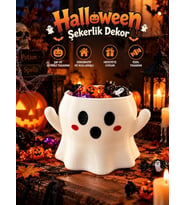Halloween Cadılar Bayramı Dekoratif Sevimli Hayalet Şekerlik Şeker Kasesi Masa Üstü Dekor