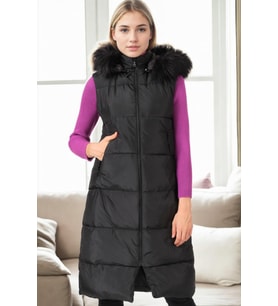 Z9741 DEWBERRY BAYAN YELEK-SİYAH