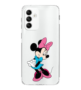 Samsung Galaxy M23  Kamera korumalı Kapak Minnie Mouse Tasarımlı  Şeffaf Kılıf