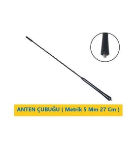 3A0051849 Anten Çubuğu ( Metrik 5 Mm 27 Cm ) - Golf 4 Bora Passat Polo Polo Classic Octavia Toledo I