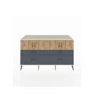 Kronos Konsol 2 Raflı 4 Çekmeceli 4 Kapaklı 176x59x99 Aytaşı-Çam/Antrasit