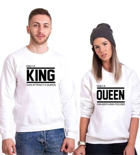 Tshirthane Onlya King Onlya Queen Sevgili Kombinleri Sweatshirt Kombini (Tek Ürün Fiyatıdır.)