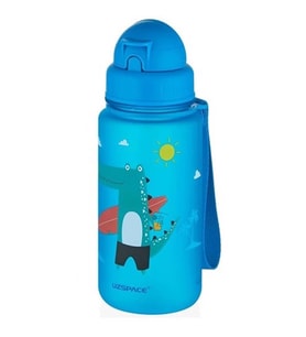 UZSPACE MATARA TRITAN SOFT TOUCH PİPETLİ 3024 400 ML AURORA BLUE-CROCODILE