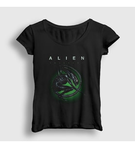 Presmono Kadın Siyah Covenant Ridley Scott Alien Giger T-Shirt 484448tt