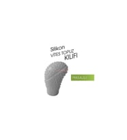 Carub Vites topuz Kılıfı Silikon Oval Masajlı Gri Br6219607
