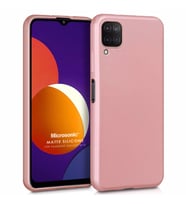 Microsonic Matte Silicone Samsung Galaxy M12 Kılıf Rose Gold