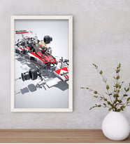 BK Gift Formula 1 Tasarımlı Dekoratif Ahşap Beyaz Çerçeveli Tablo-8