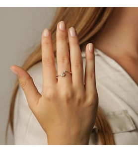 Minimal Yonca Model Yüzük (Altın)