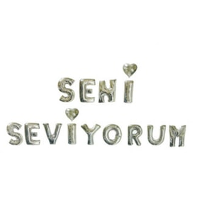 Folyo balon seni seviyorum 16inc gümüş pk:1-
