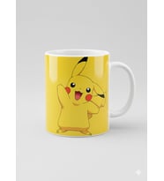 Pokemon Pikachu Özel Tasarımlı Hediyelik Kupa Bardak (Beyaz)