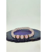 6-8 MM PEMBE KUVARS DOĞALTAŞ BİLEKLİK