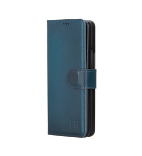 Bouletta Samsung Galaxy Z Fold4 Uyumlu Deri Cüzdanlı Kılıf BRN4EF (Mavi)