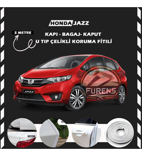 Honda Jazz Oto Araç Kapı Koruma Fitili 5metre Parlak Beyaz Renk