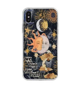 Iphone Xsmax Uyumlu Güneş ve Ay Desenli Şeffaf Telefon Kılıfı