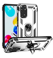 Xiaomi Redmi Note 11S Global Kılıf Vega Yüzüklü Standlı Zırh Kılıf (Gri)