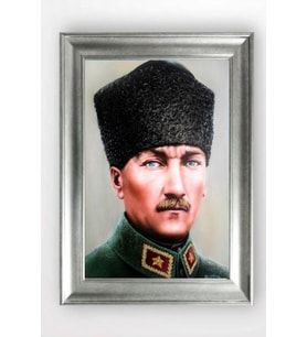 Gümüş Çerçeveli Atatürk Tablo a349