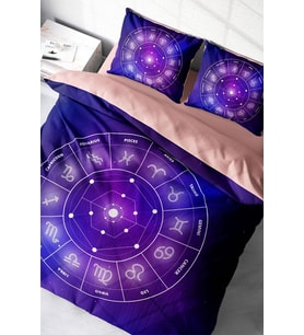 Nevresim Takımı %100 Doğal Pamuk Çift Kişilik 3d Digital Astroloji