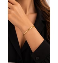 Altın Ajda Model Kelepçe Bilezik-3 mm
