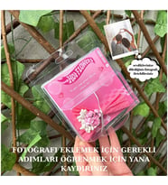 HOT FLOWERS  PEMBE Çiçek Aynalı KİŞİYE ÖZEL FOTOGRAF sevgiliye çiçek hediye buket çiçek sevgililer günü