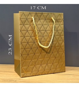 Küçük Boy Gold İpli Karton Çanta