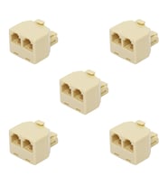 RJ11 2'li Telefon Hat Dağıtıcı Çoklayıcı Splitter SP2022C T Adaptör 5 Adet