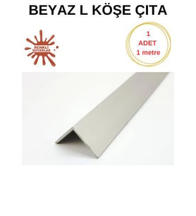 100cm ATC Dekoratif Beyaz L Köşe Duvar ÇItası Kapama Çıtası Duvar Lambirisi Paneli Kapama L Köşesi