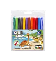 Nova Color Keçeli Kalem 12 Renk Keçeli Boya Kalemi (Karışık)