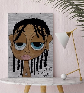 BK Home The Lazy People Collection Cute Girl Tasarımlı Kanvas Tablo-1