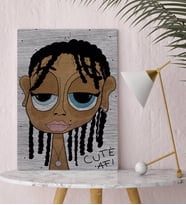 BK Home The Lazy People Collection Cute Girl Tasarımlı Kanvas Tablo-1