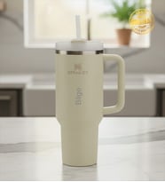 Kişiye Özel Stanley Termos Quencher H2.O FlowState 1.18L (Krem)