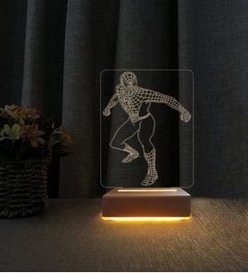 Örümcek Adam Tasarımlı Lamba Kişiye Özel İsimli 3d Led Masa Lambası Doğum Günü Hediyesi
