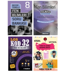 TUDEM YAYINLARI LGS FEN BİLİMLERİ BECERİ TEMELLİ SORU BANKASI - FEN BİLİMLERİ KLAVUZ DENEME - FEN Bİ