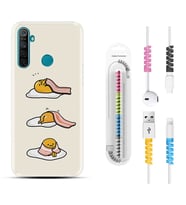 Realme 5i 5 Pro 6i 7 Pro 8 Kılıf Kablo Koruma Spiral Silikon Sweety Egg 1322