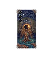 PrintiFy Samsung Galaxy S23fe ile Uyumlu Simya Serisi Kozmik Denge Tasarımlı Uv Baskılı Köşe Korumalı Antişok Kılıf