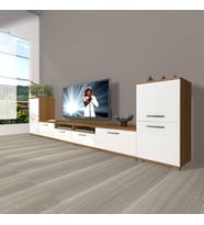 Decoraktiv Eko 9200 Mdf Tv Ünitesi Tv Sehpası (Beyaz - Kahverengi)