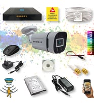1 Kameralı Gece Renkli Hareket Algılayan 5MP SONY Lens 1080P FULLHD Güvenlik Kamerası Seti 604W-9004