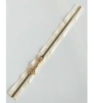Angel Çanta Aksesuar Başlıklı Fermuar 30 Cm Light Gold Metal Krem