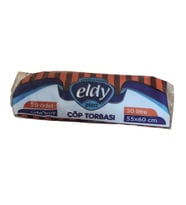 ORTA BOY ÇÖP POŞETİ 55x60 SİYAH RULO (20 YAPRAK)