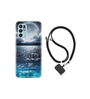 Oppo Reno 6 Kılıf Ipli Boyun Askılı Desenli Silikon Great Moon 1301