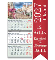 Büyük Boy Gemici Takvimi Denizci Duvar Takvimi Yeşil Renk 33x77,5 cm