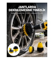 Mey İthalat® Derinlemesine Temizlik İçin Dayanıklı Kıllı Matkap Fırçası Başlığı