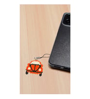 Miyuki Boncuk El Yapımı Turuncu Araba Telefon Çarmı - Charm (Çok Renkli)