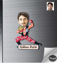 Kişiye Özel Kıckboks Erkek Ahşap Magnet -1